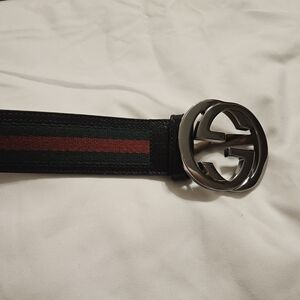 Gucci Black and Red Men's Belt
